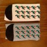 Christmas Festive Shrimp Socks -Grey /White Secret Santa Medium