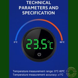 Aquarium Thermometer large display Anders Celsius Shrimp Cove